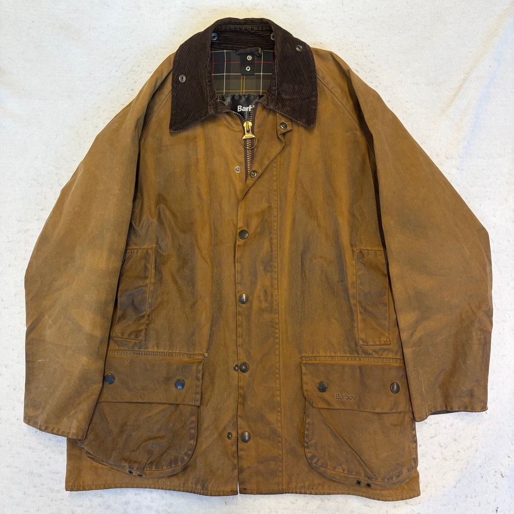 Barbour Classic Moorland Jacket Mens C42 Brown Waxed Cotton Field Coat A821 READ